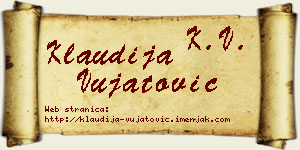 Klaudija Vujatović vizit kartica